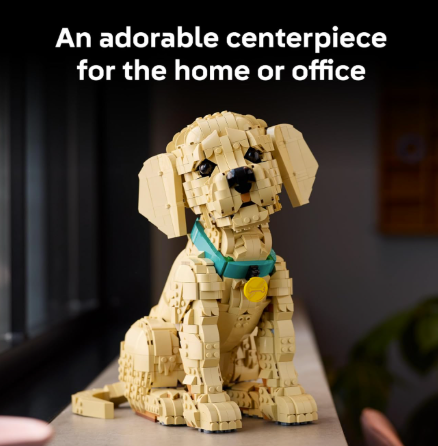 Fun Fuel Golden Retriever Puppy Building Set for Adults