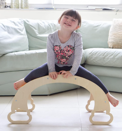 Fun Fuel Rocker Board for Toddlers - Safe Non Toxic Climbing and Rocking Board